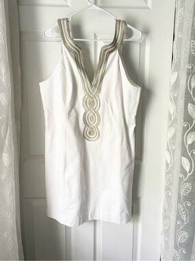 Lilly Pulitzer Valli Shift tunic mini Dress back zipper 100% cotton plus size 16